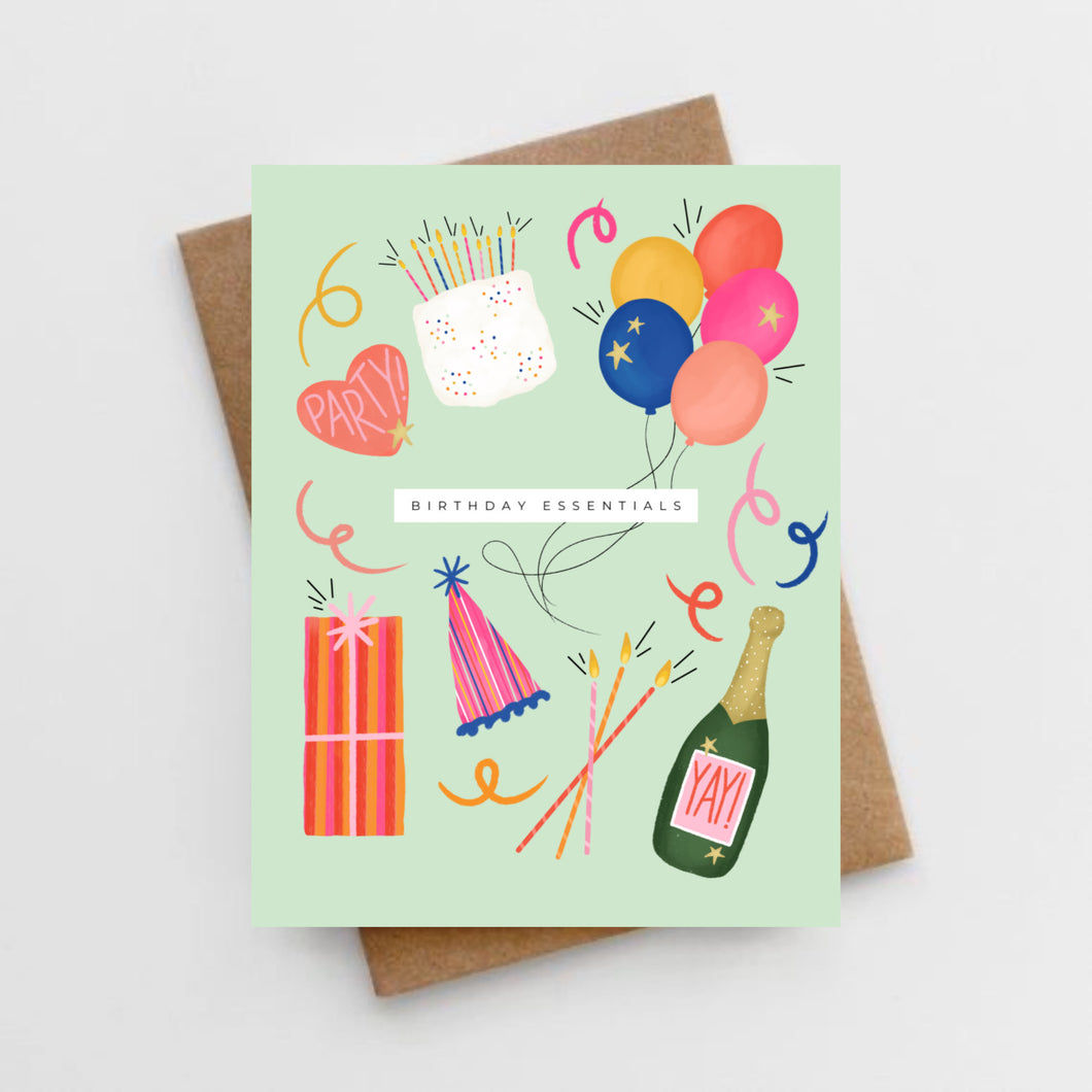 Birthday essentials card